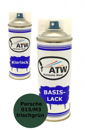 Autolack für Porsche 015/M3 Irischgrün +400ml Klarlack Set